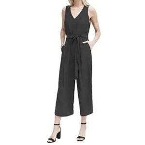 Banana Republic Cropped Wide-Leg Jumpsuit Black Size 6